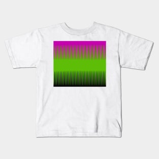 Wave Design Pink & Green Kids T-Shirt